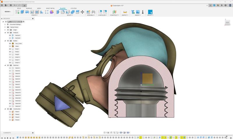 German helmet - Lockable trailer hitch cap