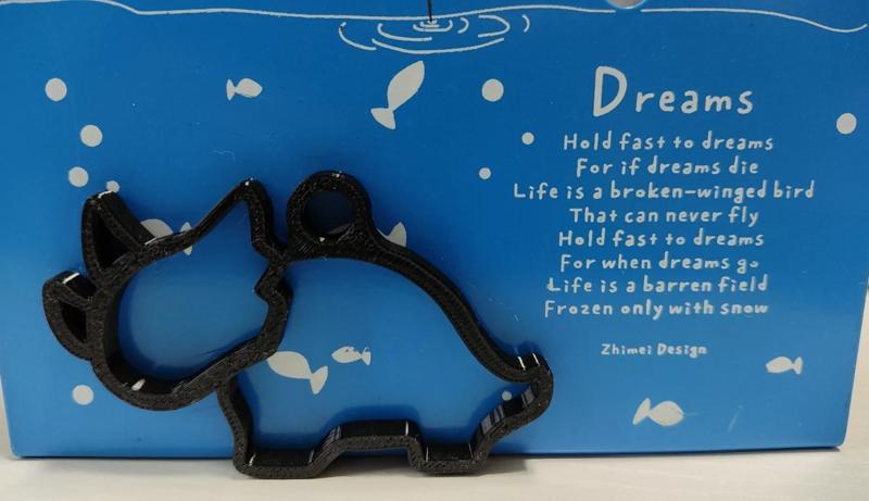 Triceratops Keychain
