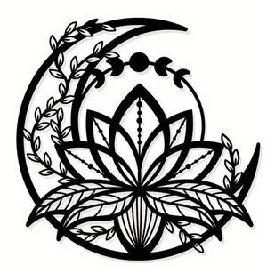Moon And Lotus Wall Art