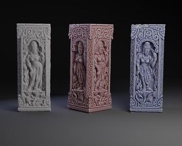 Shiva and Parvati. Column