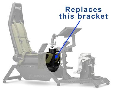 Compact Flight Stick Bracket for Next Level Racing Boeing Simulator Seat