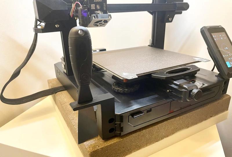 Ender 3 S1 PRO Print Removal Scraper Holder Left Front Corner 