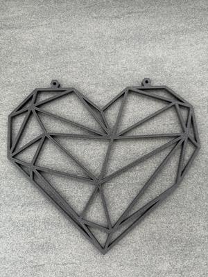 Geometric heart wall art / Geometrisches Herz Wanddeko