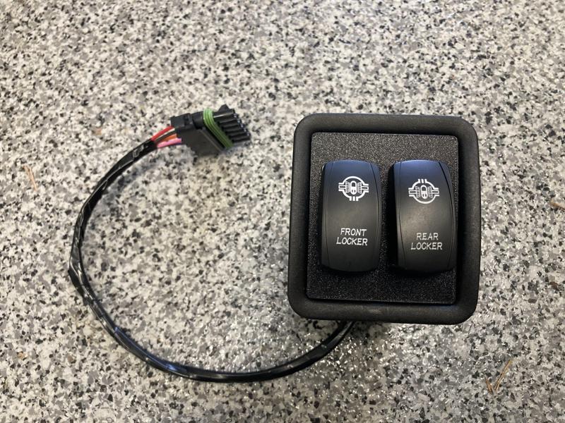 JK Wrangler Dash Cubby 2 Switch Bezel (for e-locker switches)