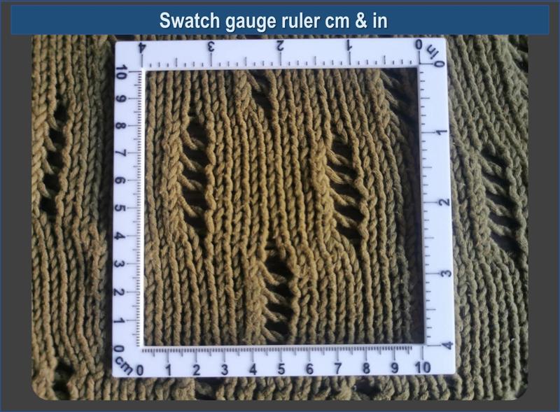 Knitting Gauge Swatch ruler 10cm & 4 inch