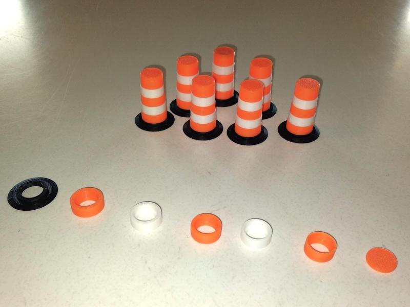 Scale Traffic Barrier Drum