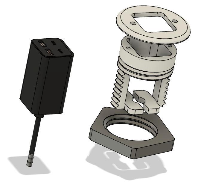 Deskmount for Baseus 65W bricks