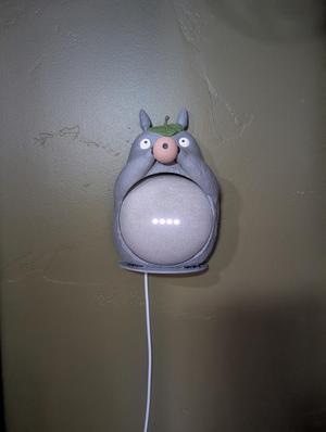 Totoro Flute and Leaf Google Home Nest Mini