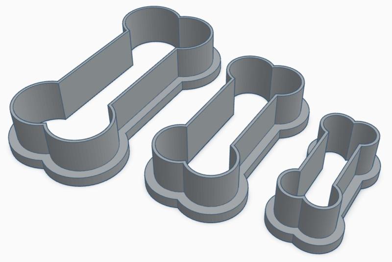 Dog bone cookie cutter 3 sizes