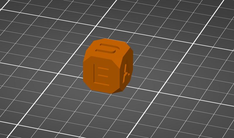 Letter Cube for board game Boggle