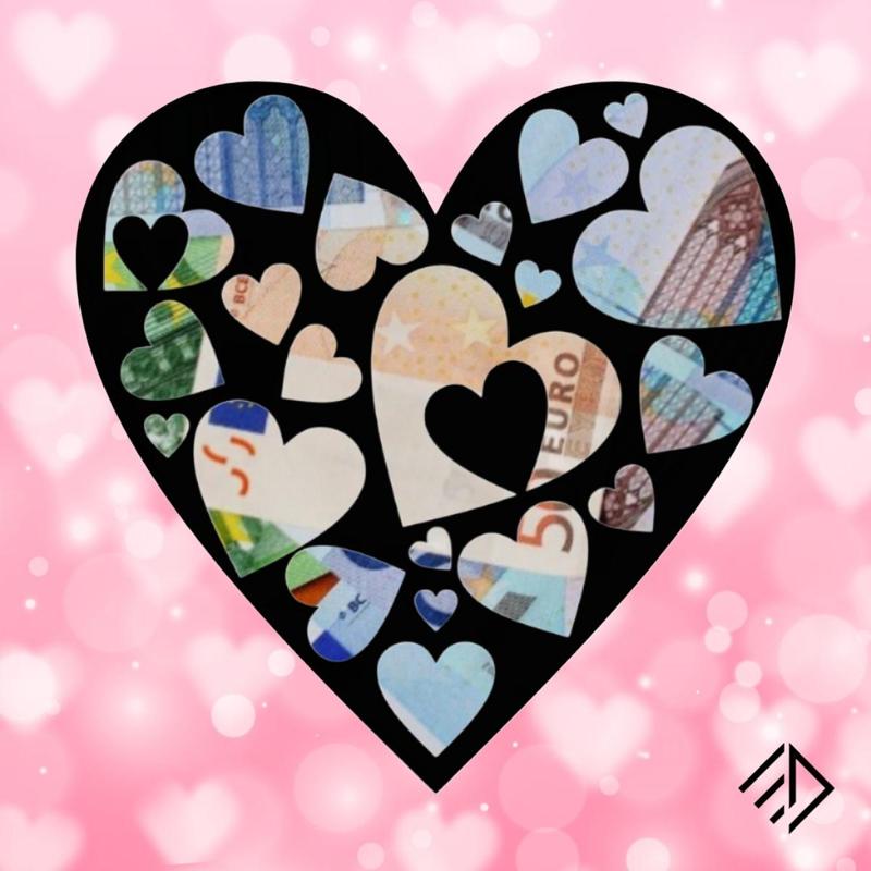 Heart - Heart - Wall art - Gift - Wall decor - Love - Money gift