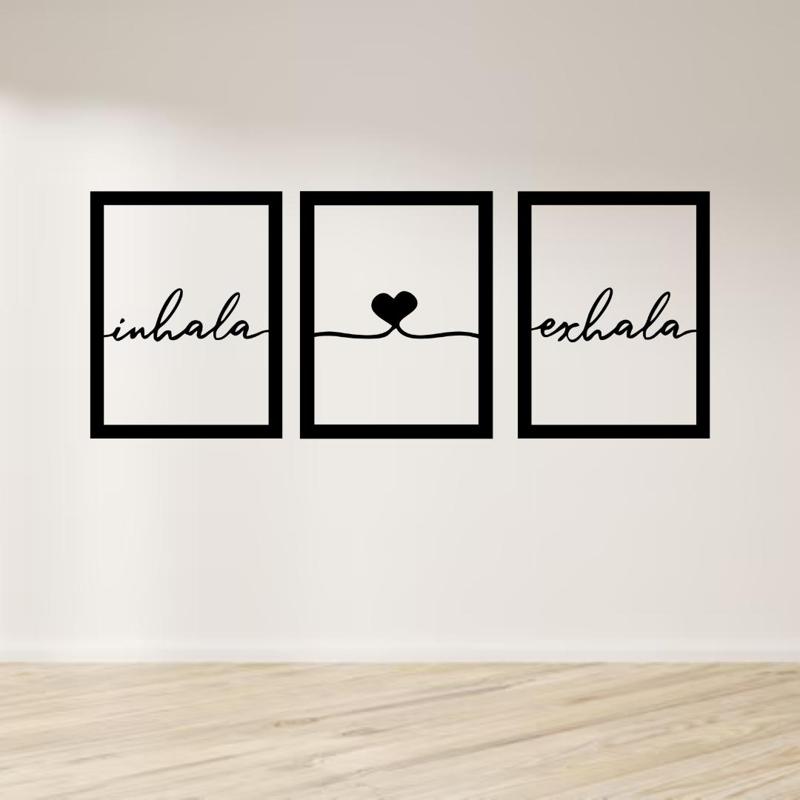 Wall Art painting inhale exhale triptych