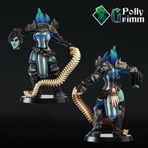 Tabletop miniature. Undead dullahan monster girl