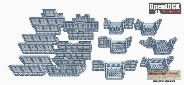 Triangle Grate Walls Expansion Set OpenLOCK Industrial Platform Series