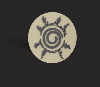 Eight Trigrams Seal 3D Naruto Logo