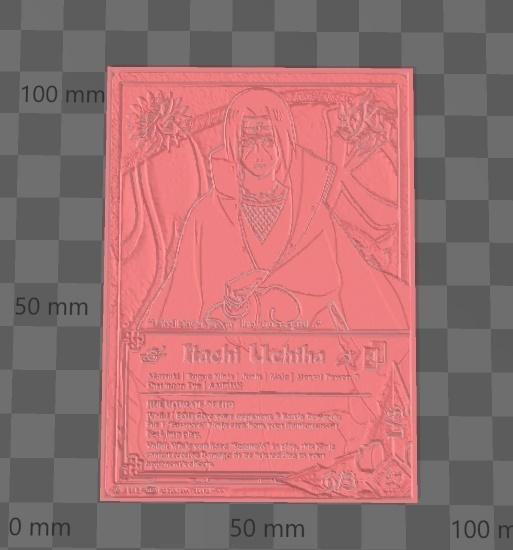 Itachi uchiha card lithophane