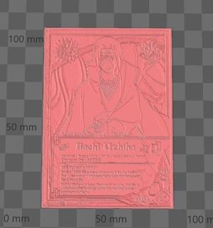 Itachi uchiha card lithophane