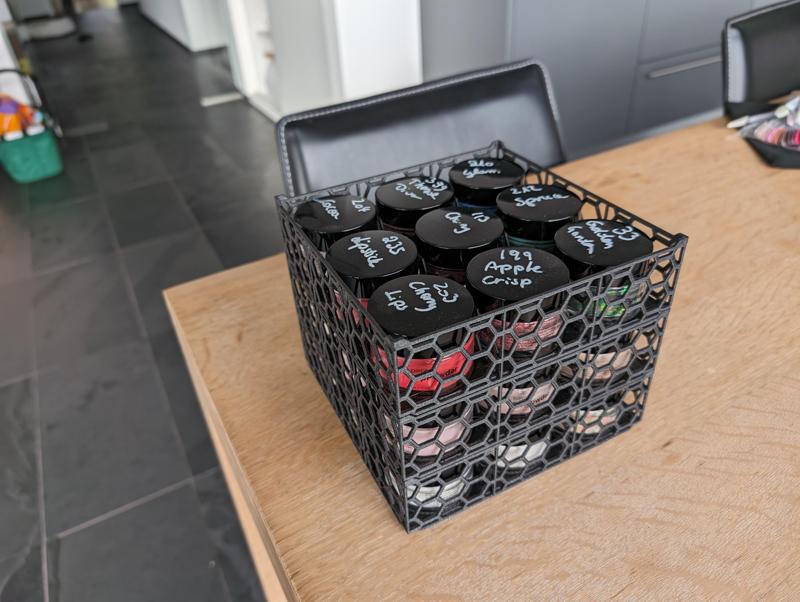 DipDrip HexaStack Glass Container Organizer