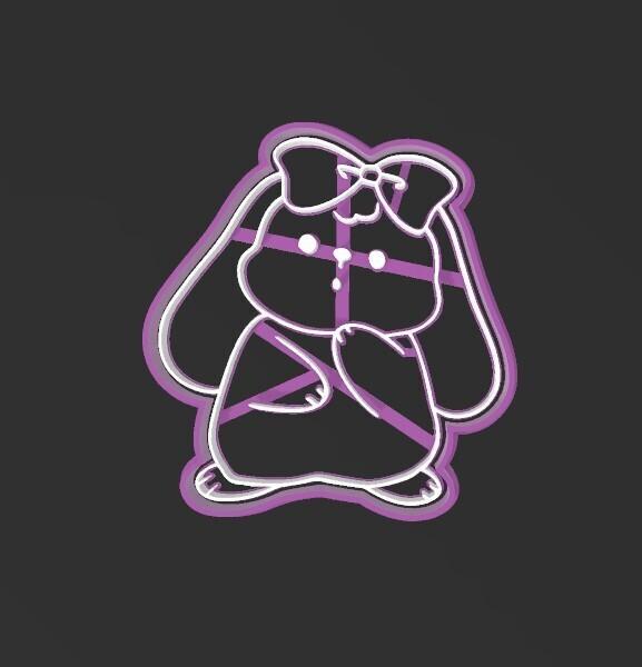 Easter bunny, cookie cutter