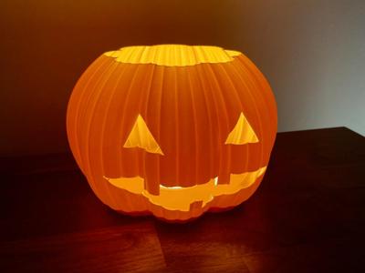 Carved Pumpkin Lamp (LED Lamp Kit)