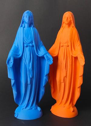 Holy Virgin Mary 3d scan of real statue reworked and poped in colors
