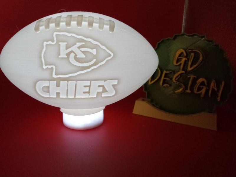 Kansas City Chiefs 3D NFL FOOTBALL TEALIGHT