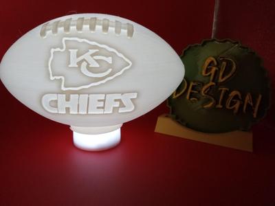 Kansas City Chiefs 3D NFL FOOTBALL TEALIGHT