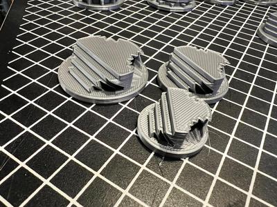 Miniature Bases Steps Damaged Pattern