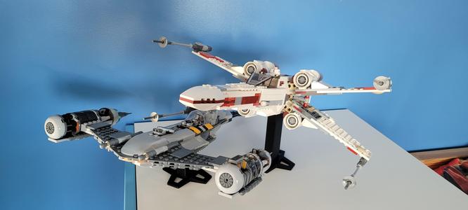 Display Stand for LEGO Star Wars X Wing, N1 and other spaceships
