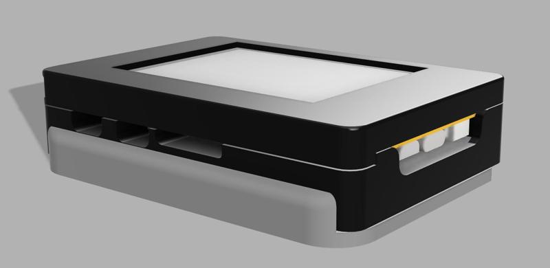 Mirrored mount and exposed ports for "Mountable ESP32 Screen (CYD) case with pen holder"
