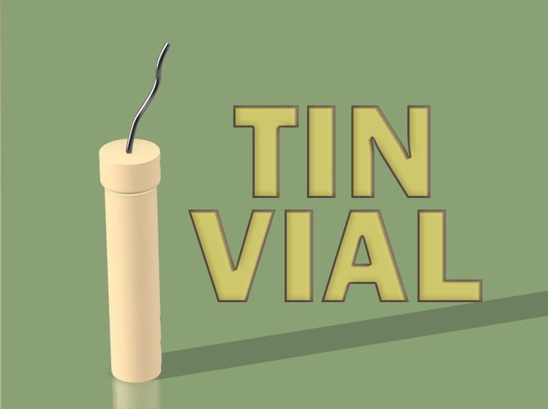 Vial for tin (threaded)