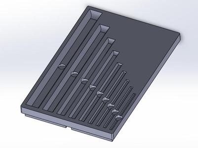 Gridfinity Hex bit holder 
