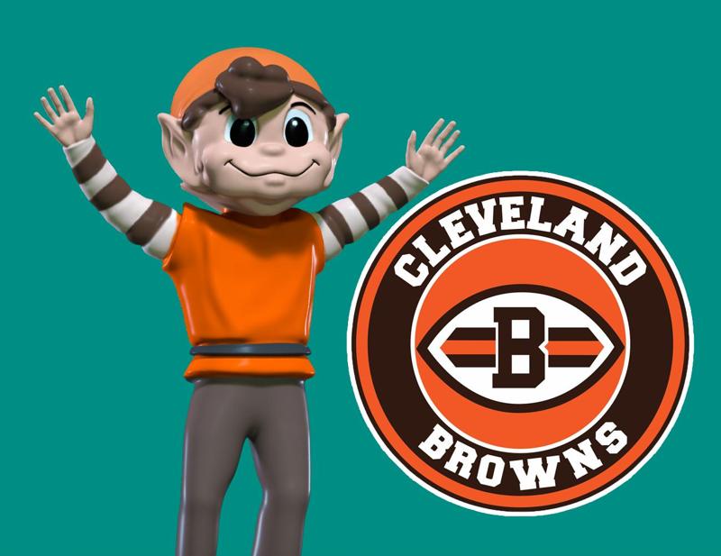 Brownie The Elf - Cleveland Browns mascot statue - 3d print