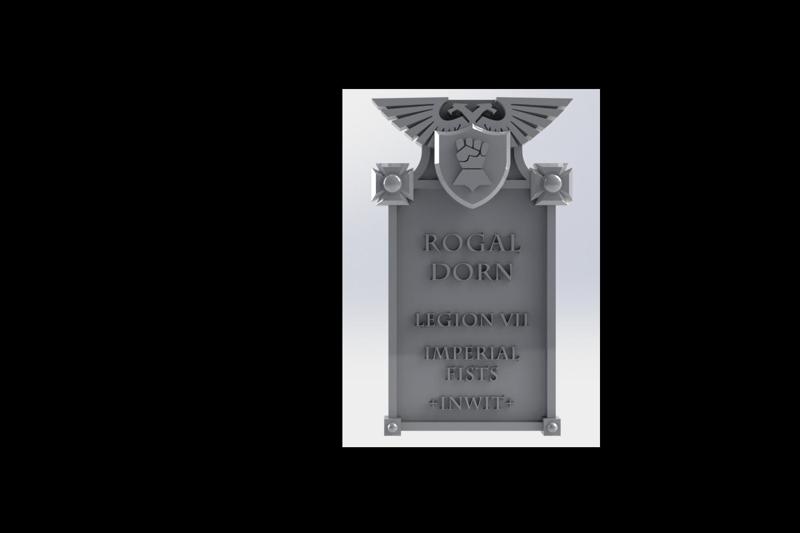 Rogal Dorn NAMEPLATE FOR BUST