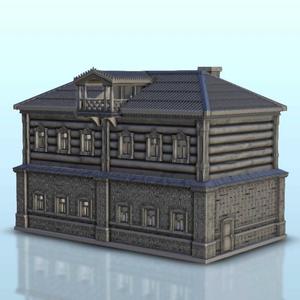 Russian wooden house 4 - Medieval Gothic Feudal Old Archaic Saga 28mm 15mm