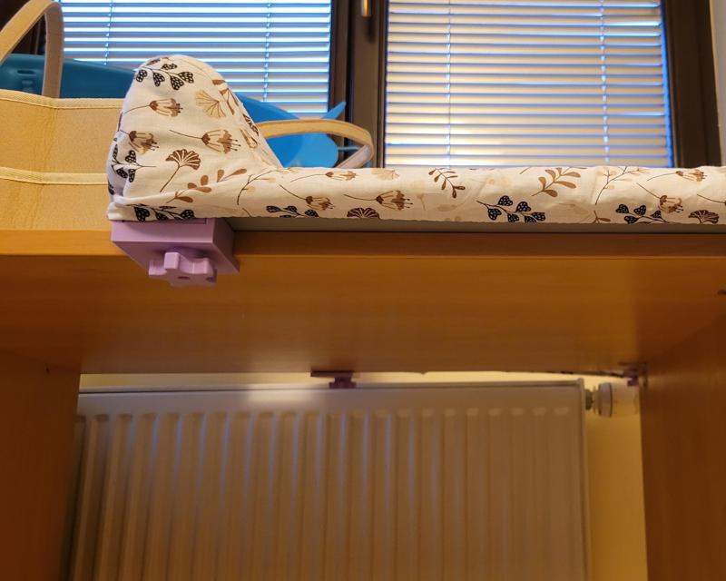 Wooden board / baby changing pad desk mount