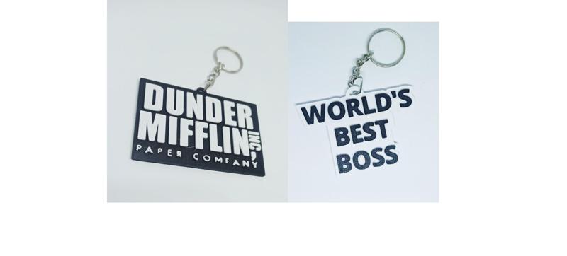 the office keychain - world best boss - dunder mifflin