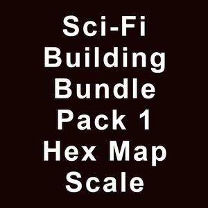 Sci-Fi Building Bundle Pack 1 Hex Map Scale