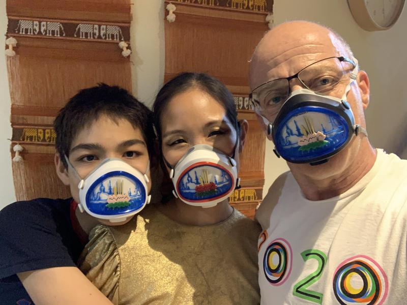 SNAP-IN COVER FOR FLO-MASK: SEPARATE RING AND INSERT- Loy Kratong in multi color