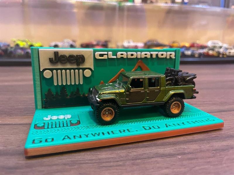 Hotwheels 2020 Jeep Gladiator (Hyper Haulers) Display Base