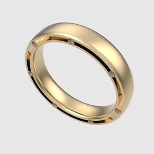 Chic Radiance Ring with Gems 3D print