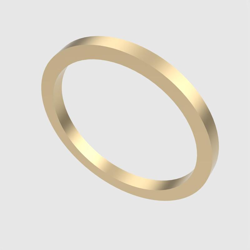Classic Mens Wedding Band 3D print