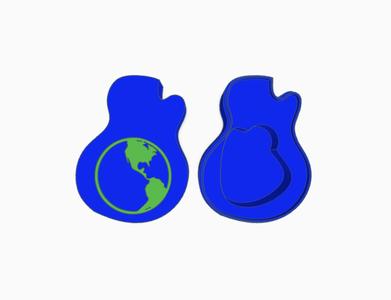 Earth Guitar Pick Holder