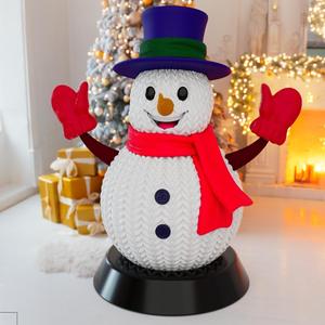 crochet snowman (knitted doll)