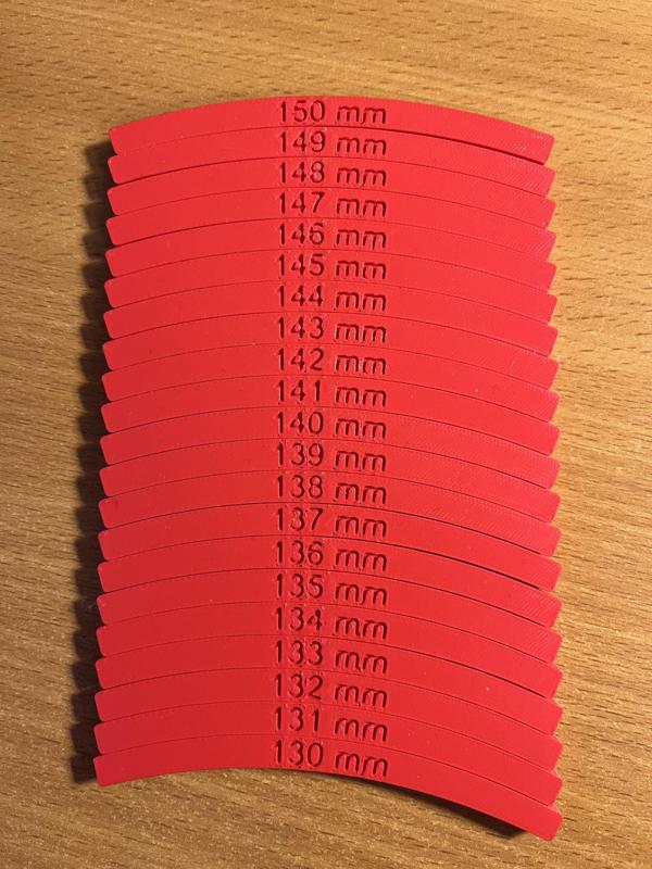 Radius gauges 130-150mm