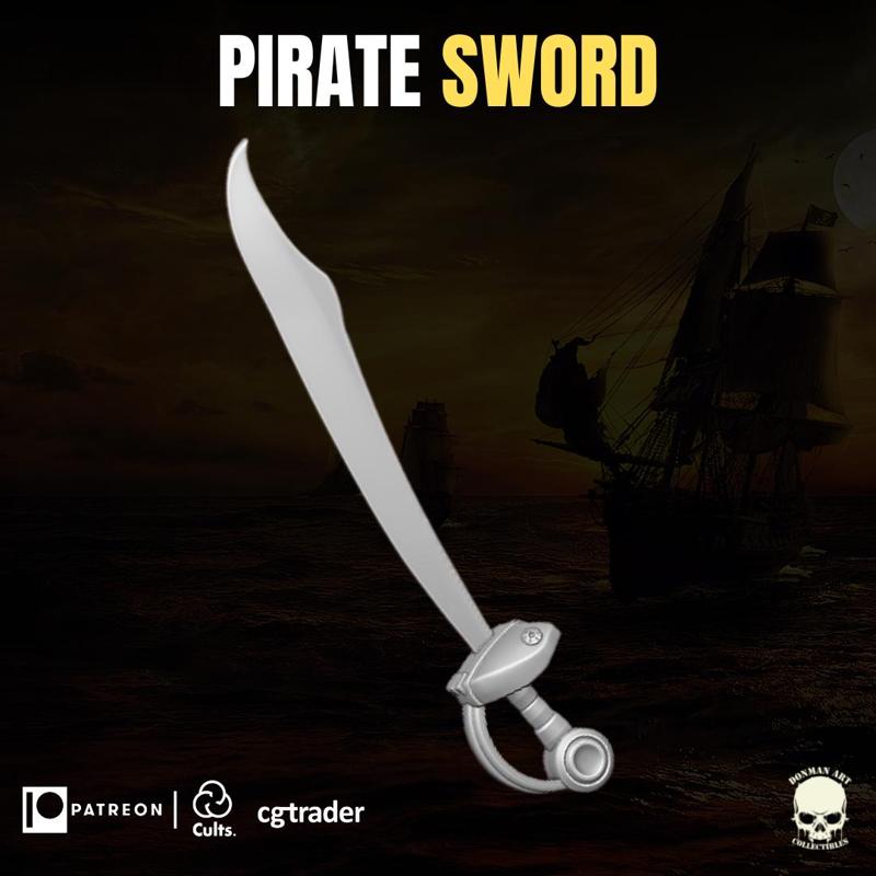 Pirate Sword 3D printable file for Action Figures