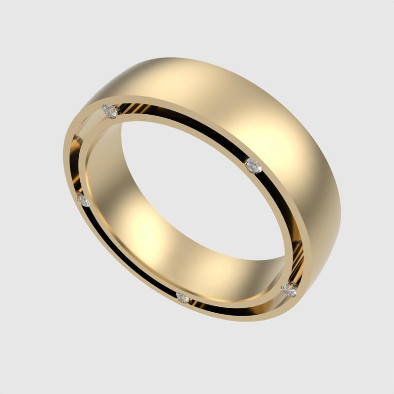 Sleek Band with Inset Gems 3D print