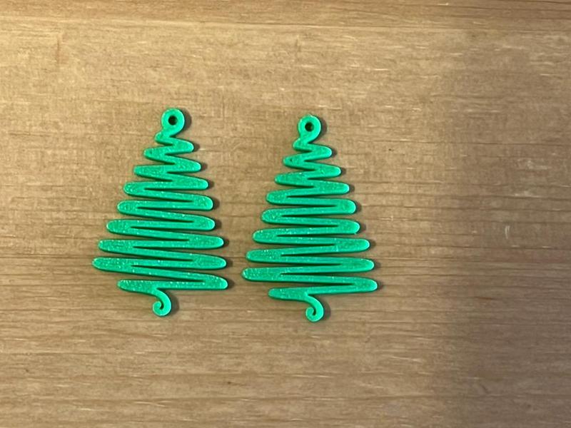 christmas tree earrings