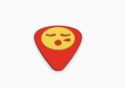 Sleepy Emoji Guitar Pick