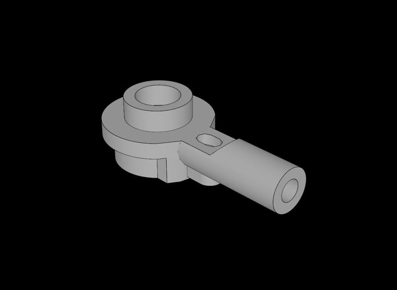 Lego Compatible (32828.dat) Plate  1 x  1 Round with Bar
